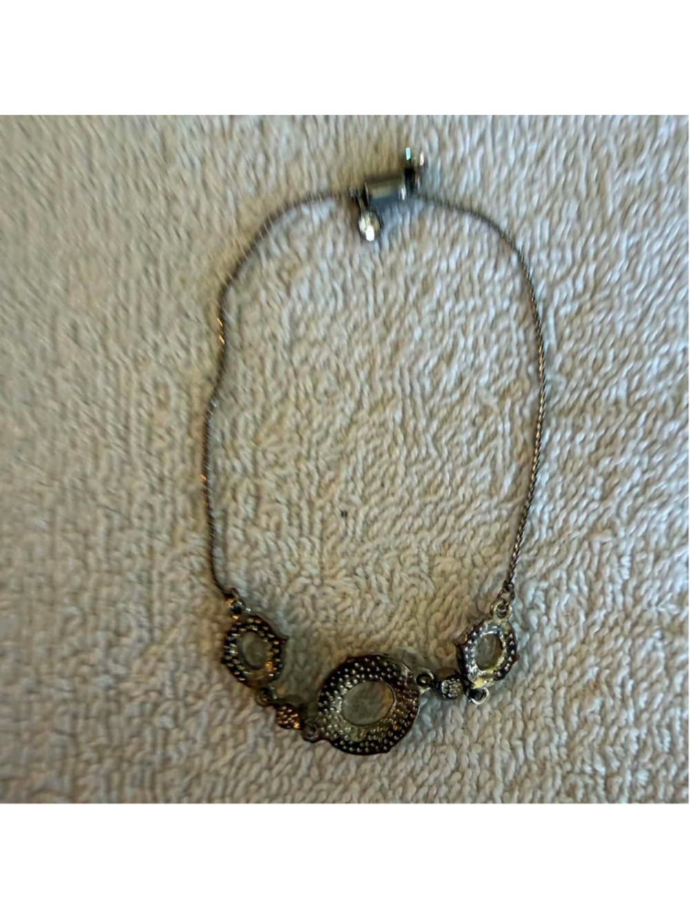 Women's Silver and Clear Stone Bracelet, One Size